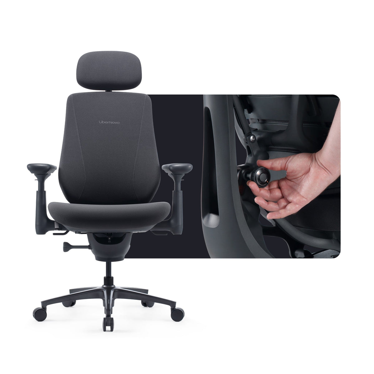 LiberNovo Maxis Manual – Big & Tall Dynamic Ergonomic Chair – Graphite
