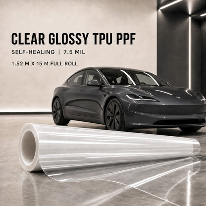 Clear Glossy TPU PPF Paint Protection Film - 1