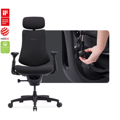 LiberNovo Omni SE – Dynamic Ergonomic Chair – Obsidian