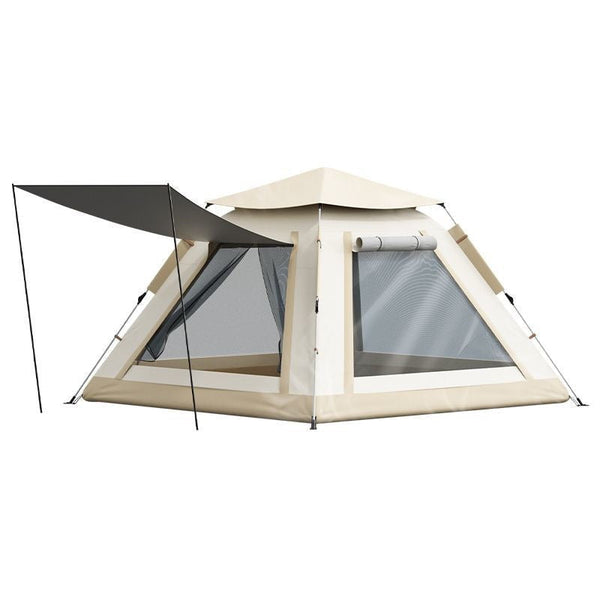 Hubsite 6-Person Panoramic Camping Tent – Quick-Setup Cabin Shelter with Awning